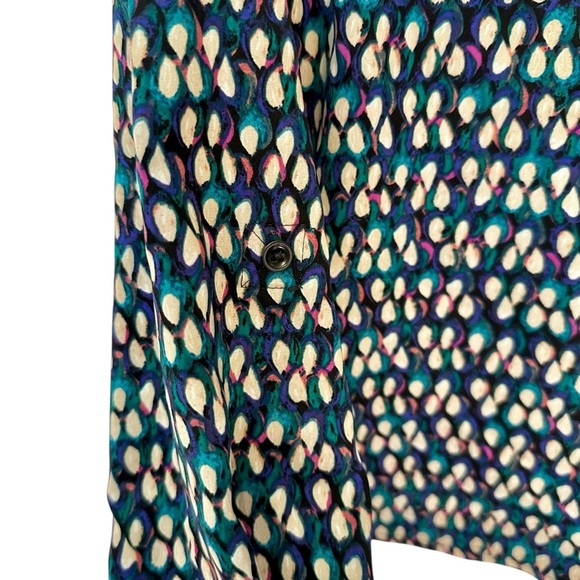 Ann Taylor Colorful Teal Blouse Top Shirt XS - Picture 8 of 10